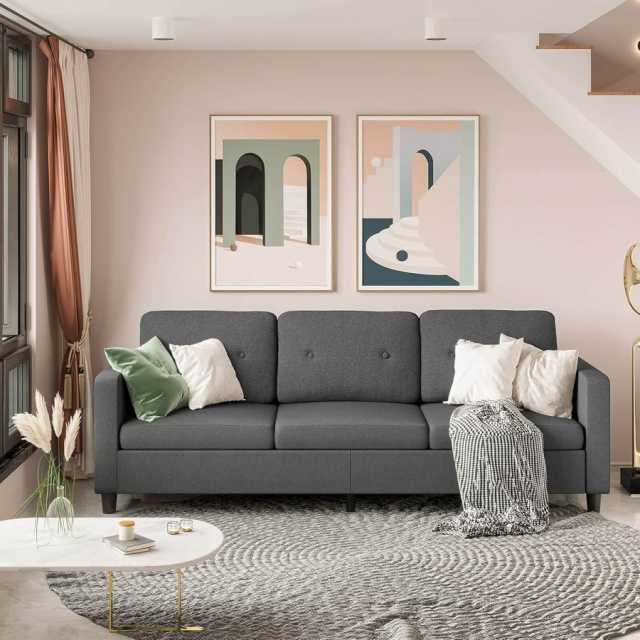 VIAGDO 3 Seater Couch - Modern Sofa for Small Spaces